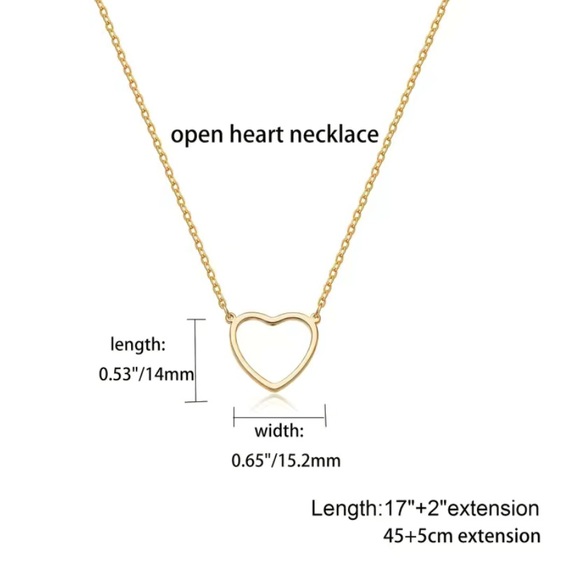 Dainty heart necklace - Picture 8 of 8